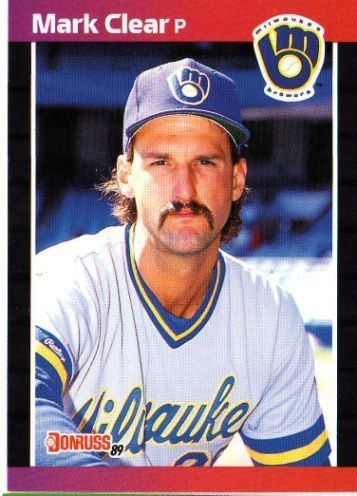 Mark Clear MILWAUKEE BREWERS Mark Clear 528 DONRUSS 1989 MLB Baseball Trading