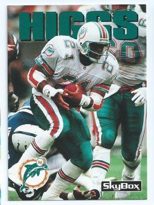 Mark Higgs MIAMI DOLPHINS Mark Higgs 98 SKYBOX Impact 1992 NFL American