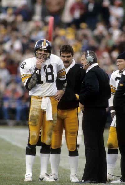 Mark Malone Cliff Stoudt18 Mark Malone Chuck Noll Pittsburgh Steelers