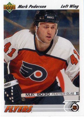 Mark Pederson PHILADELPHIA FLYERS Mark Pederson 363 UPPER DECK 19911992 NHL Ice