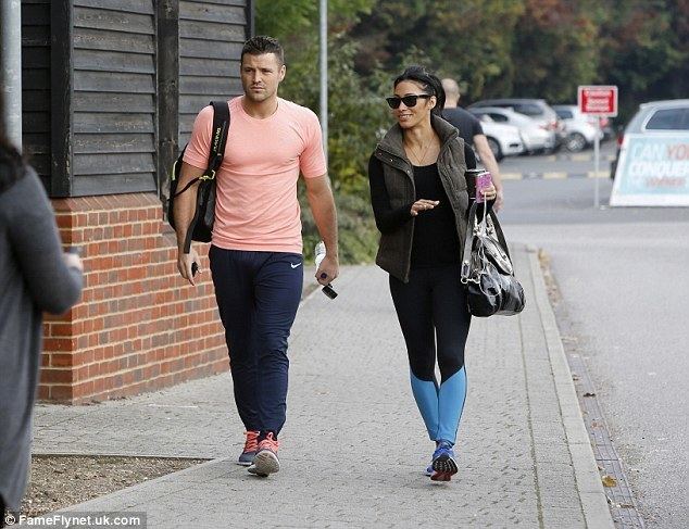 Mark Wright (TV personality) Mark Wright looks down as he heads to dance training