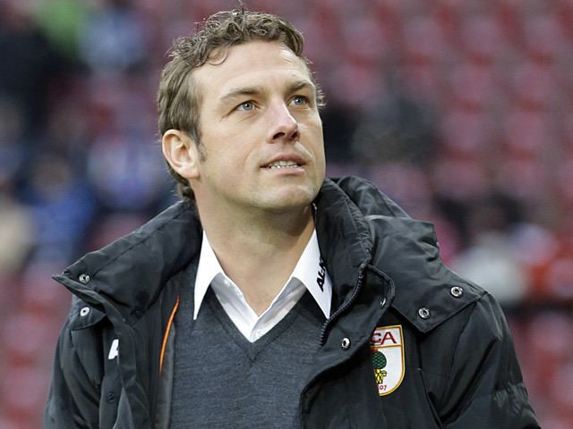 Markus Weinzierl Augsburg head coach Markus Weinzierl on the touchline