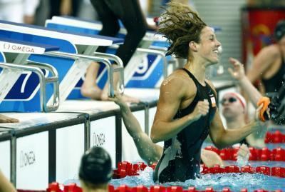 Marleen Veldhuis Olympic swimming champion Marleen Veldhuis