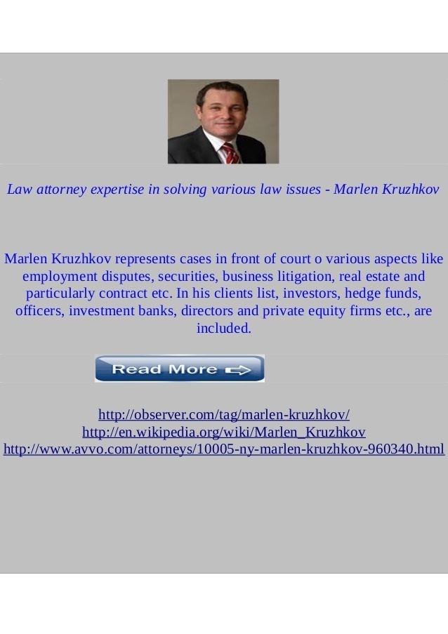 Marlen Kruzhkov Law attorney Marlen Kruzhkov