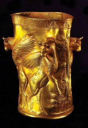 Marlik Golden cup from the Necropolis of MarlikIran 1000 BC A World39s
