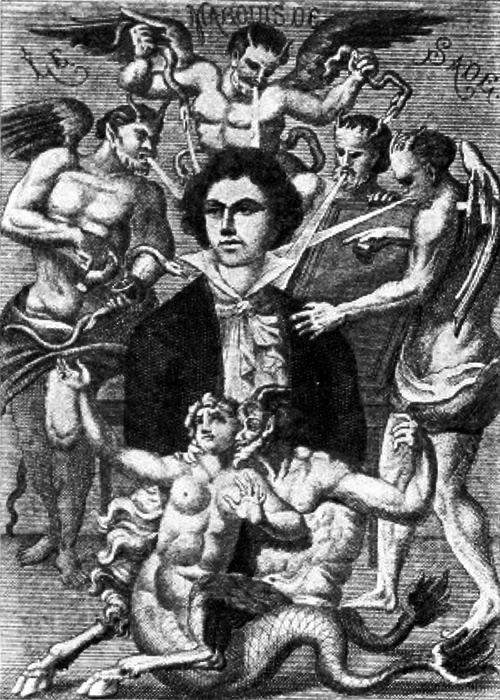 Illustration of the love and lust of Marquis de Sade