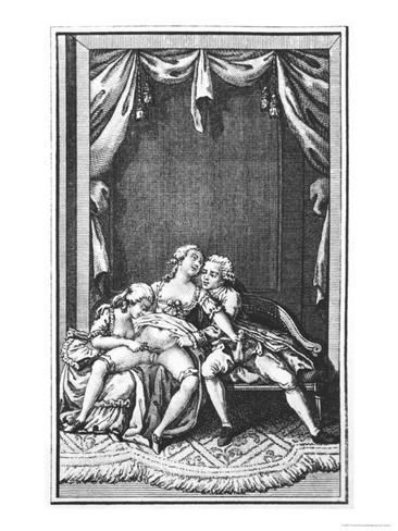 Illustration from one of the novels of Marquis de Sade