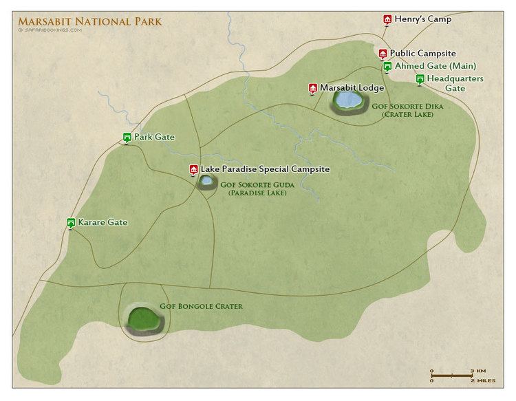 Marsabit National Park Marsabit Map Detailed map of Marsabit National Park