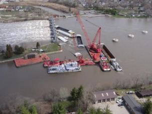 Marseilles Lock and Dam Underwater inspections begin after barge sections hit Marseilles Dam
