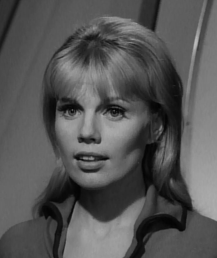 Marta Kristen as Judy Robinson in a movie scene from Lost in Space, an American science fiction television series.
