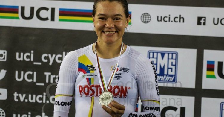 Martha Bayona Martha Bayona plata para Colombia en Mundial de ciclismo en pista