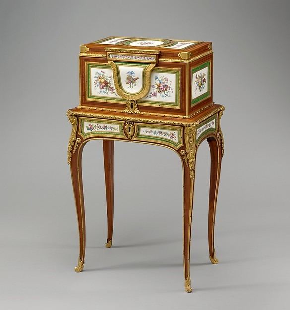 Martin Carlin Coffer attributed to Martin Carlin Jewel coffer on stand petit