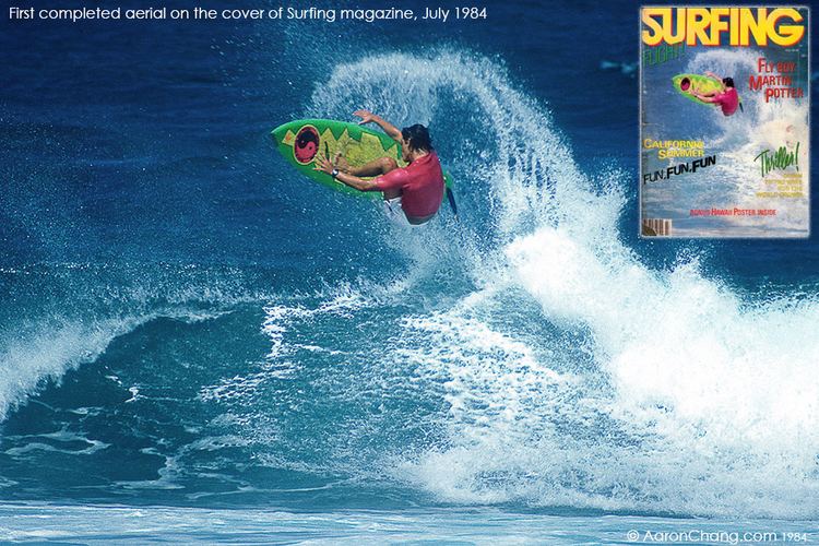 Martin Potter (surfer) Surfing mag cover July 1984 Pilot Martin Potter Photog Aaron