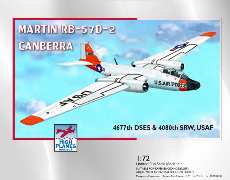 Martin RB-57D Canberra High Planes Models Limited Run HPK072039 Martin RB57D longspan Canberra