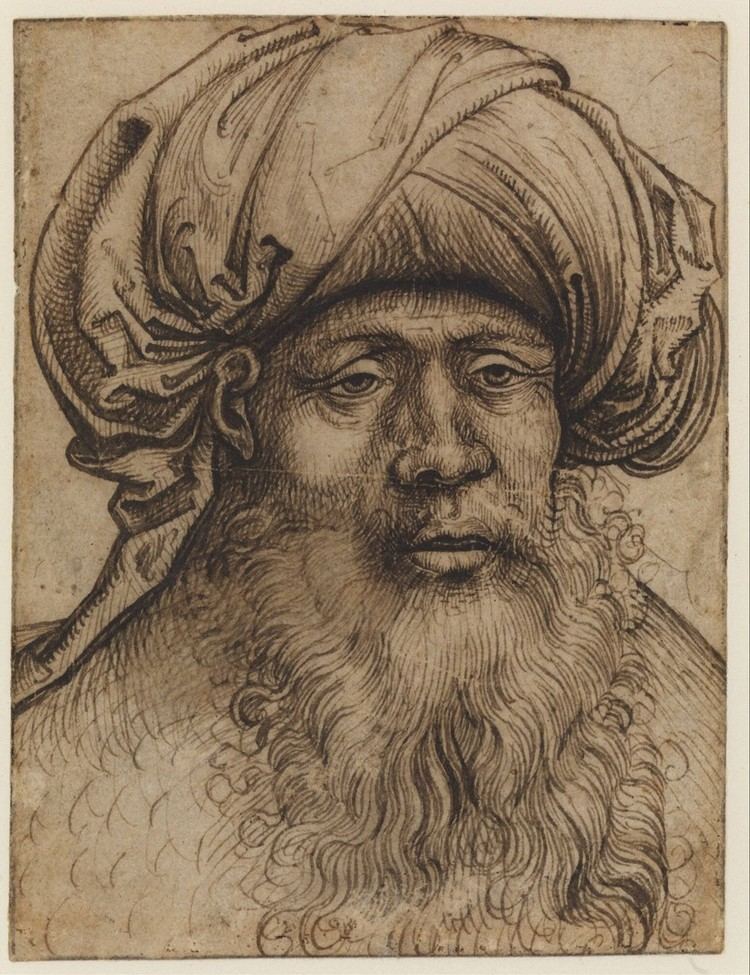 Martin Schongauer Head of a Moor with a Turban Martin Schongauer c 1465