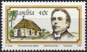 Martti Rautanen Stamp Mission church Martti Rautanen 18451926 Namibia