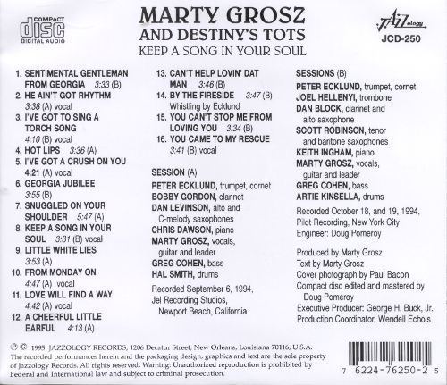 Marty Grosz Keep a Song in Your Soul Marty Grosz Songs Reviews Credits