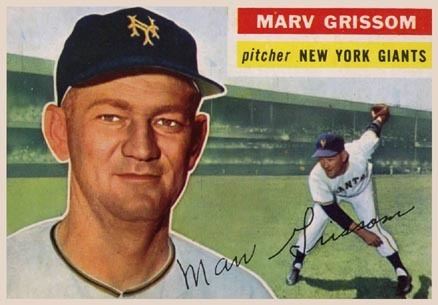 Marv Grissom 1956 Topps Marv Grissom 301 Baseball Card Value Price Guide