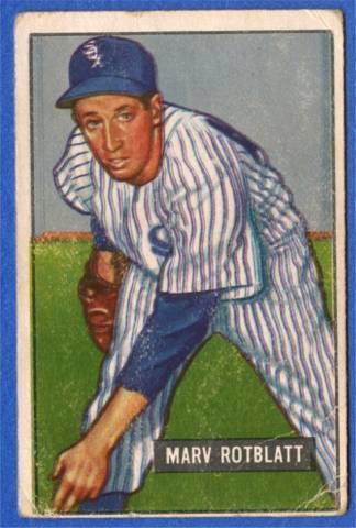Marv Rotblatt Marv Rotblatts 1951 Bowman baseball card Mr Rotblatt played 3