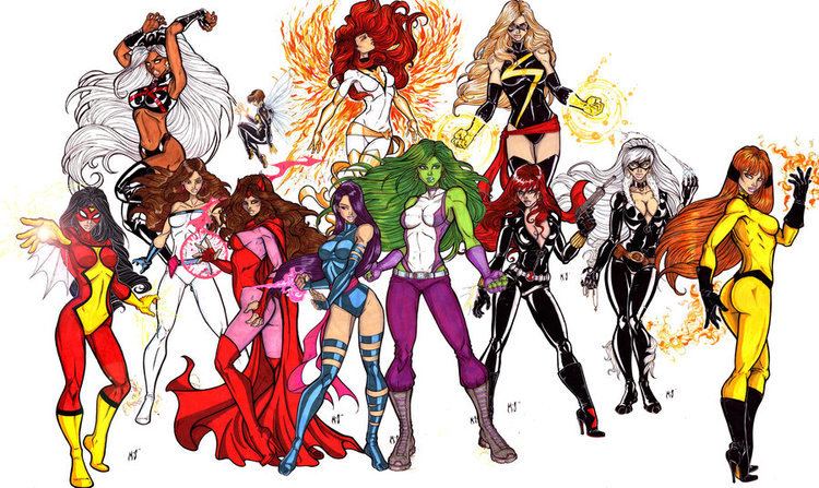 Marvel Divas DeviantArt More Like Ultimate Marvel Divas by CrimsonArtz