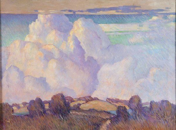 Marvin Cone 2 Painting Marvin Cone American cloud landscape Lot 2