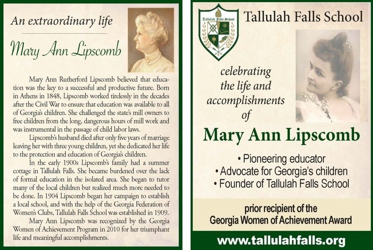 Mary Ann Lipscomb Mary Ann Lipscomb Tallulah Falls Georgia