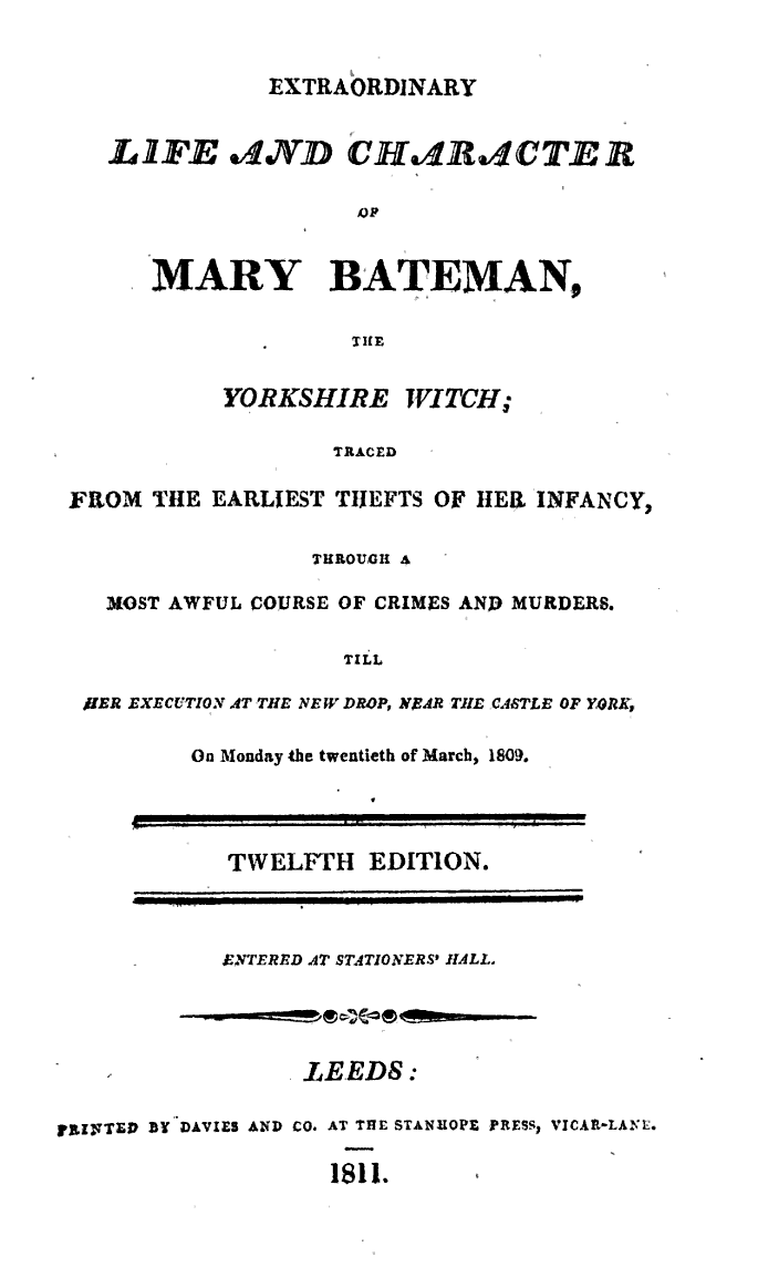 Mary Bateman The Study The Mortiferous Machinations of the Maleficent