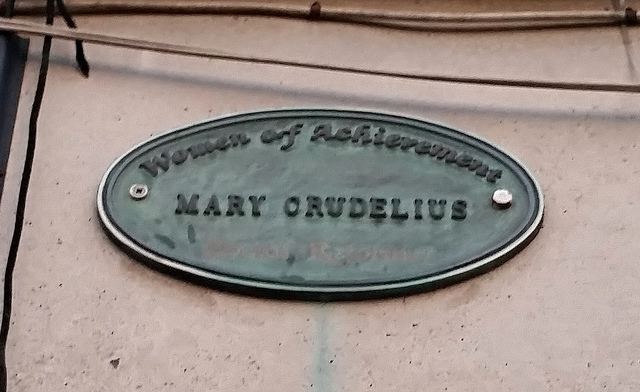 Mary Crudelius Mary Crudelius bronze plaque Open Plaques
