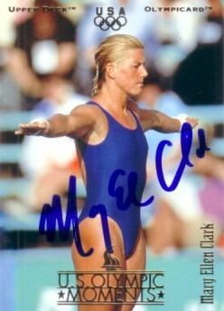 Mary Ellen Clark Mary Ellen Clark autographed 1996 Upper Deck US Olympic diving