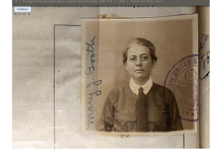 Mary Josephine Booth WWI Photo Identification Wartime Librarian Mary Josephine Booth