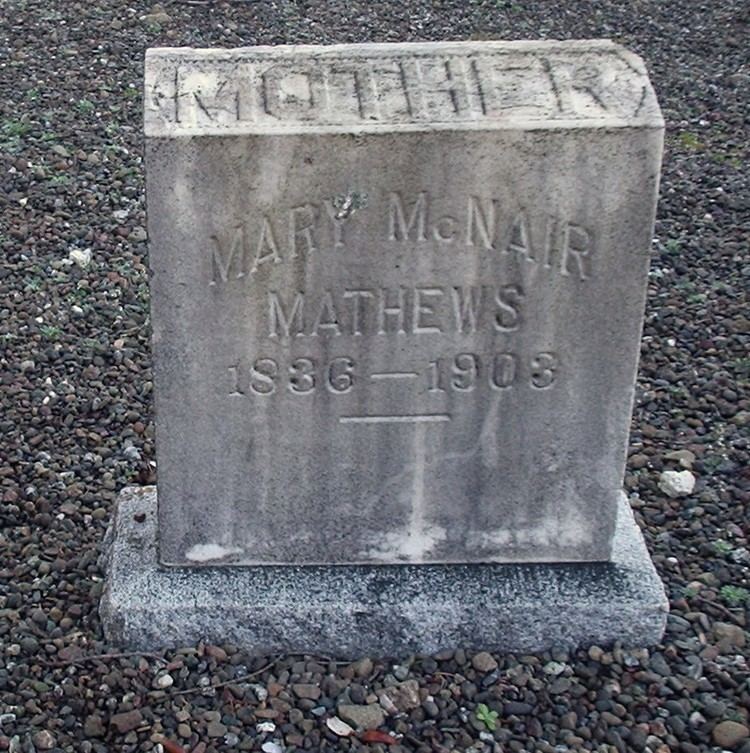 Mary McNair Mathews Mary McNair Mathews 1836 1903 Find A Grave Memorial