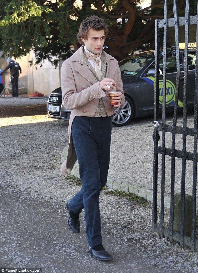 Mary Shelley (film) Douglas Booth looks dashing as Elle Fanning bundles up on A Storm In