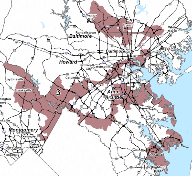 Maryland's 3rd congressional district Maryland39s 3rd congressional district the most gerrymandered