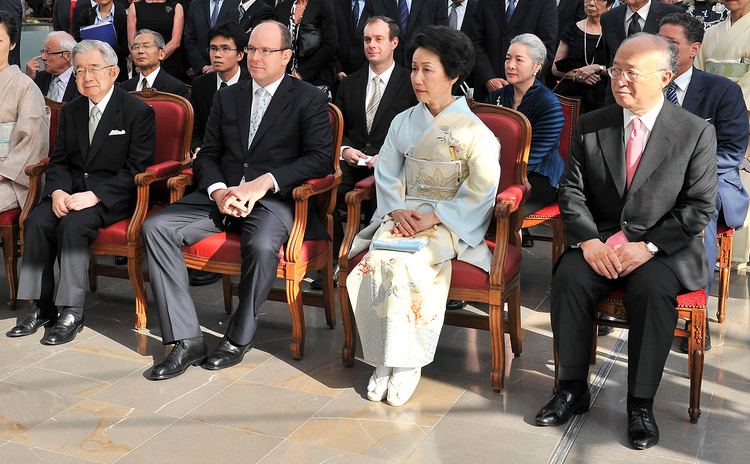 Masahito, Prince Hitachi FilePrince Masahito Prince Albert II Princess Hanako and Yukiya