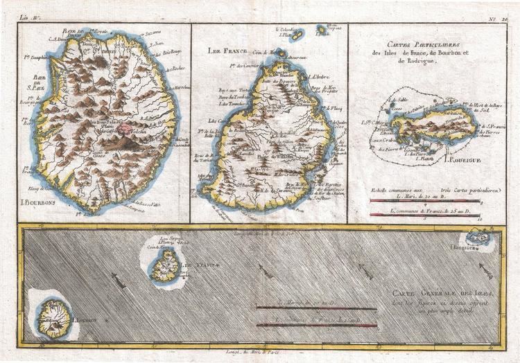 Mascarene Islands File1780 Raynal and Bonne Map of Mascarene Islands Reunion