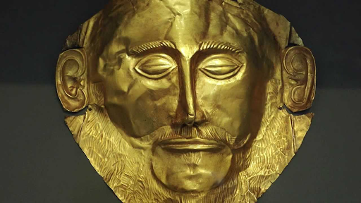 Mask of Agamemnon Mask of Agamemnon Mycenae c 15501500 BCE video Khan Academy