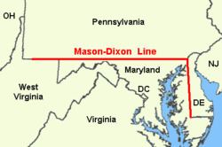 Mason–Dixon line MasonDixon line Wikipedia