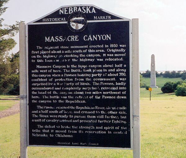 Massacre Canyon Nebraska Historical Marker Massacre Canyon E Nebraska History