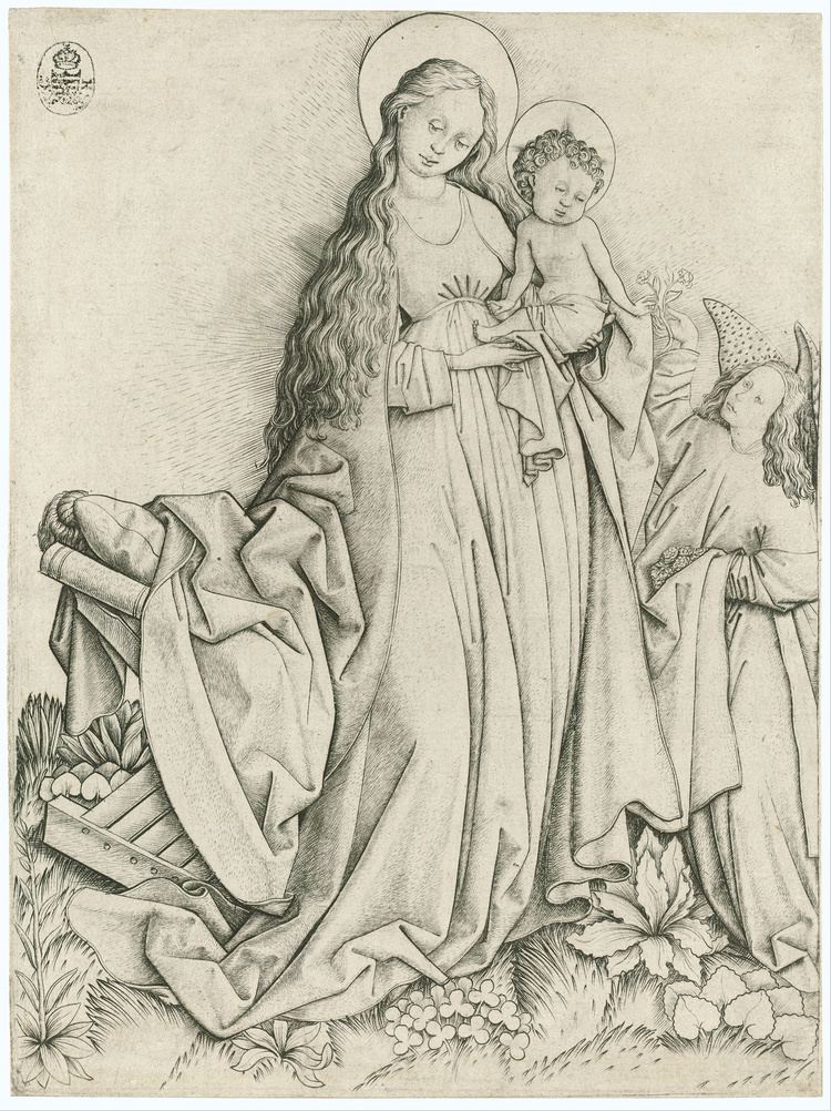 Master E. S. FileMaster ES Madonna with Angel Giving Roses Google Art