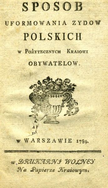 Matheus Butrymowicz The Status of Polish Jews Matheus Butrymowicz Warsaw 1789