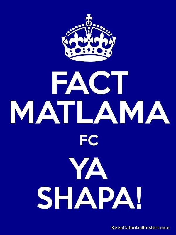 Matlama FC FACT MATLAMA FC YA SHAPA Keep Calm and Posters Generator Maker