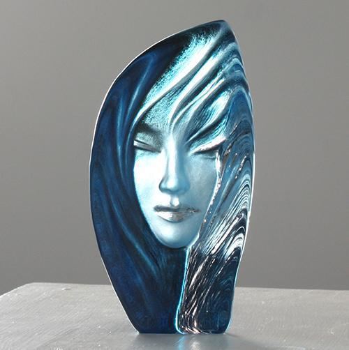 Mats Jonasson noviata blue glass sculpture by mats jonasson Mats Jonasson