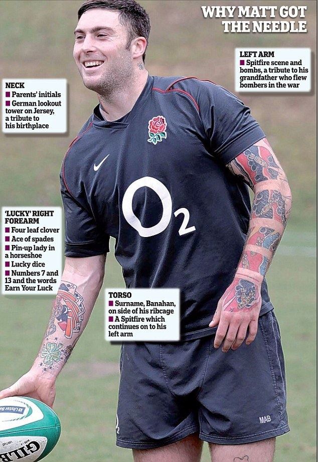 Matt Banahan Meet the rugby star with a tattoo too far Matt Banahan prepares to