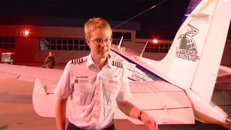 Matt Guthmiller Teen Pilot Finishes Record Worldwide Flight in San Diego