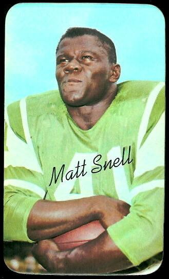 Matt Snell Matt Snell 1970 Topps Super 20 Vintage Football Card