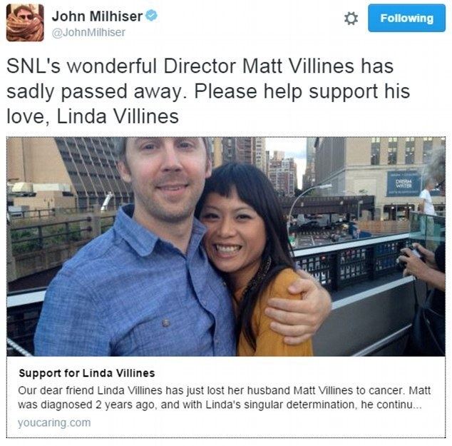 Matt Villines Saturday Night Live director Matt Villines dies at the age of 39