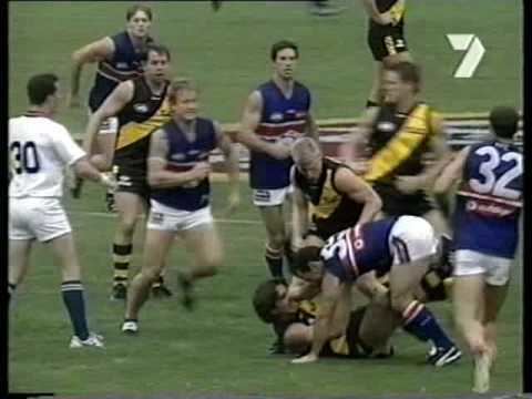 Matthew Knights Richmond vs Bulldogs 2001 brawl YouTube
