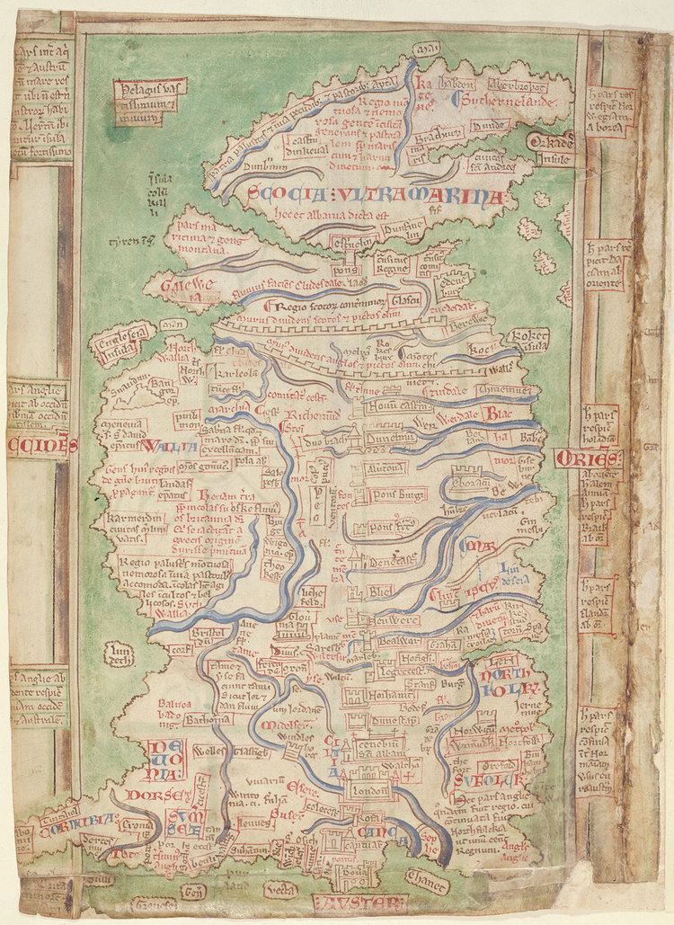 Matthew Paris Map by Matthew Paris c1250 The National Archives