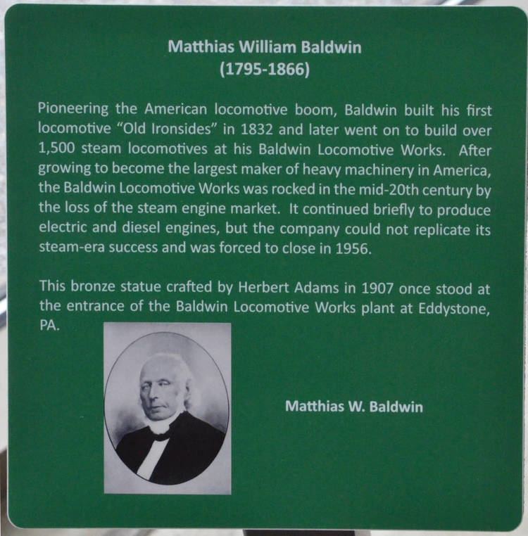 Matthias W. Baldwin Matthias William Baldwin 17951866 Railroad Museum of Pennsylvania
