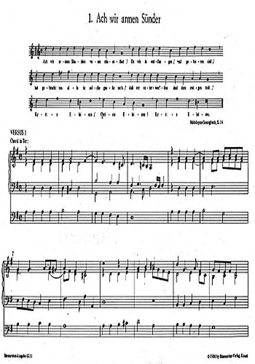 Matthias Weckmann Sheet music for organ Matthias Weckmann Choralbearbeitungen fr